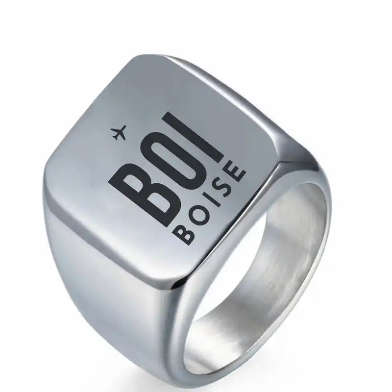 Boise Airport (BOI) Rings - Ring - Silver