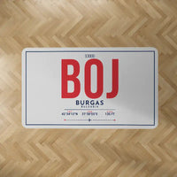 Thumbnail for Burgas Airport (BOJ) Carpets - Carpet Rectangle - ID Tag - Light Gray V2