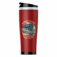 Thumbnail for Burgas Airport (BOJ) Travel Mugs - Badge - Stainless Steel (No Holder) - Red