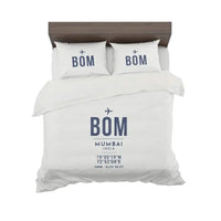 Thumbnail for Mumbai Chhatrapati Shivaji Maharaj International Airport (BOM) Bedding Sets & Blankets - Bedding Set - ID Tag - White