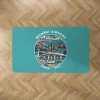 Thumbnail for Mumbai Chhatrapati Shivaji Maharaj International Airport (BOM) Carpets - Carpet Rectangle - Badge - Turquoise V2