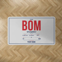 Thumbnail for Mumbai Chhatrapati Shivaji Maharaj International Airport (BOM) Carpets - Carpet Rectangle - ID Tag + Name - Light Gray V2