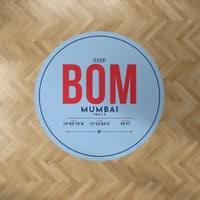 Thumbnail for Mumbai Chhatrapati Shivaji Maharaj International Airport (BOM) Carpets - Carpet Round - ID Tag - Light Blue V2