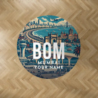 Thumbnail for Mumbai Chhatrapati Shivaji Maharaj International Airport (BOM) Carpets - Carpet Round - Scene + Name V2