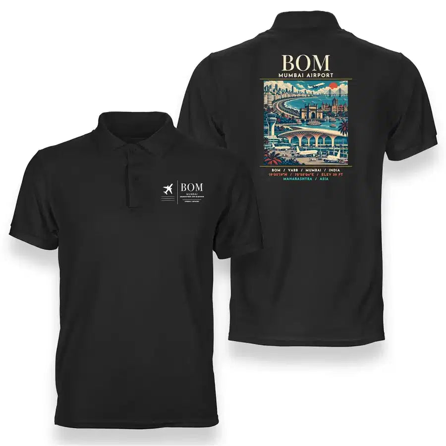 BOM - Poster - Double-Side Polo - Black