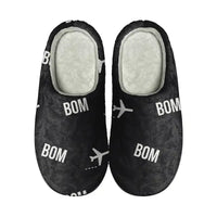 Thumbnail for Mumbai Chhatrapati Shivaji Maharaj International Airport (BOM) Slippers & Flip Flops - Slippers - Cotton - Pattern - Black
