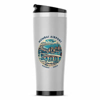 Thumbnail for Mumbai Chhatrapati Shivaji Maharaj International Airport (BOM) Travel Mugs - Badge - Stainless Steel (No Holder) - Light Gray
