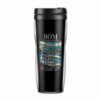 Thumbnail for Mumbai Chhatrapati Shivaji Maharaj International Airport (BOM) Travel Mugs - Poster - Plastic (No Holder) - Black