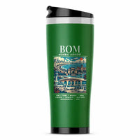 Thumbnail for Mumbai Chhatrapati Shivaji Maharaj International Airport (BOM) Travel Mugs - Poster - Stainless Steel (No Holder) - Green