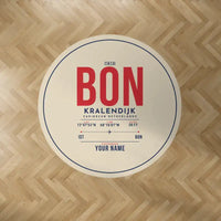 Thumbnail for Bonaire Flamingo International Airport (BON) Carpets - Carpet Round - ID Tag + Name - Beige V2