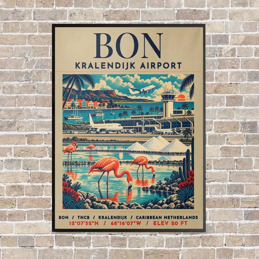 BON - Poster - Canvas Framed - Beige