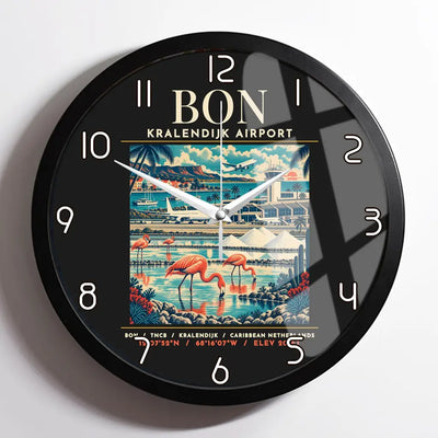 BON - Poster - Wall Clock Framed - Black
