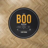 Thumbnail for Bodø Airport (BOO) Carpets - Carpet Round - ID Tag + Name - Black V2