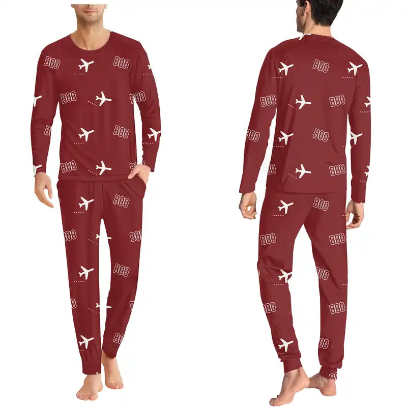 Bodø Airport (BOO) Pajamas - Men Pajamas - Dark Red