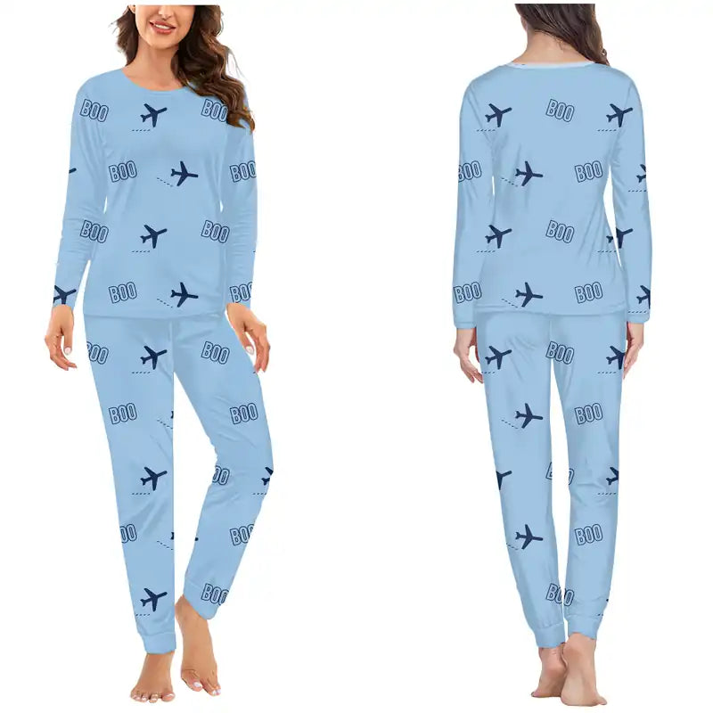 Bodø Airport (BOO) Pajamas - Women Pajamas - Light Blue