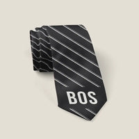 Thumbnail for Boston Logan International Airport (BOS) Ties - Tie - Stripe - Black