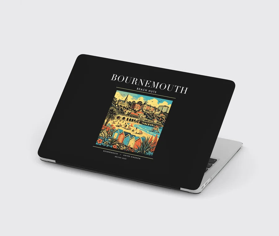 BOURNEMOUTH - Poster - MacBook Case - Black
