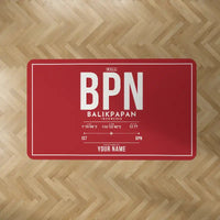 Thumbnail for Sultan Aji Muhammad Sulaiman Sepinggan International Airport Balikpapan (BPN) Carpets - Carpet Rectangle - ID Tag + Name - Red V2