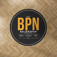 Thumbnail for Sultan Aji Muhammad Sulaiman Sepinggan International Airport Balikpapan (BPN) Carpets - Carpet Round - ID Tag - Black V2