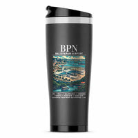 Thumbnail for Sultan Aji Muhammad Sulaiman Sepinggan International Airport Balikpapan (BPN) Travel Mugs - Poster - Stainless Steel (No Holder) - Gray