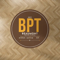Thumbnail for Jack Brooks Regional Airport (BPT) Carpets - Carpet Round - ID Tag - Brown V2