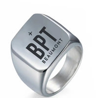 Thumbnail for Jack Brooks Regional Airport (BPT) Rings - Ring - Silver