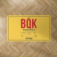 Thumbnail for Brunswick Golden Isles Airport (BQK) Carpets - Carpet Rectangle - ID Tag + Name - Yellow V2
