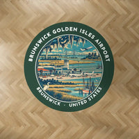 Thumbnail for Brunswick Golden Isles Airport (BQK) Carpets - Carpet Round - Badge - Dark Green V2