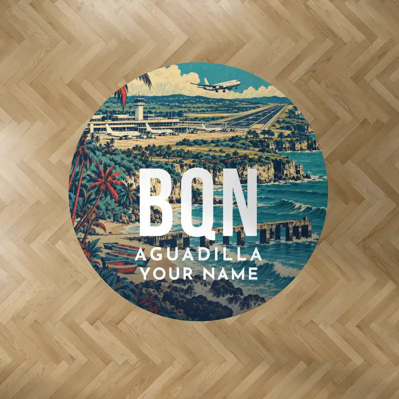 Rafael Hernández Airport (BQN) Carpets - Carpet Round - Scene + Name V2