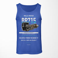 Thumbnail for BR715 design on blue tank top