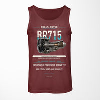 Thumbnail for BR715 design on dark red tank top