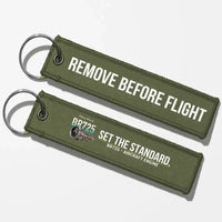 Thumbnail for Rolls-Royce BR725 Engine Aviator Key Chains - Green Army - Remove Before Flight