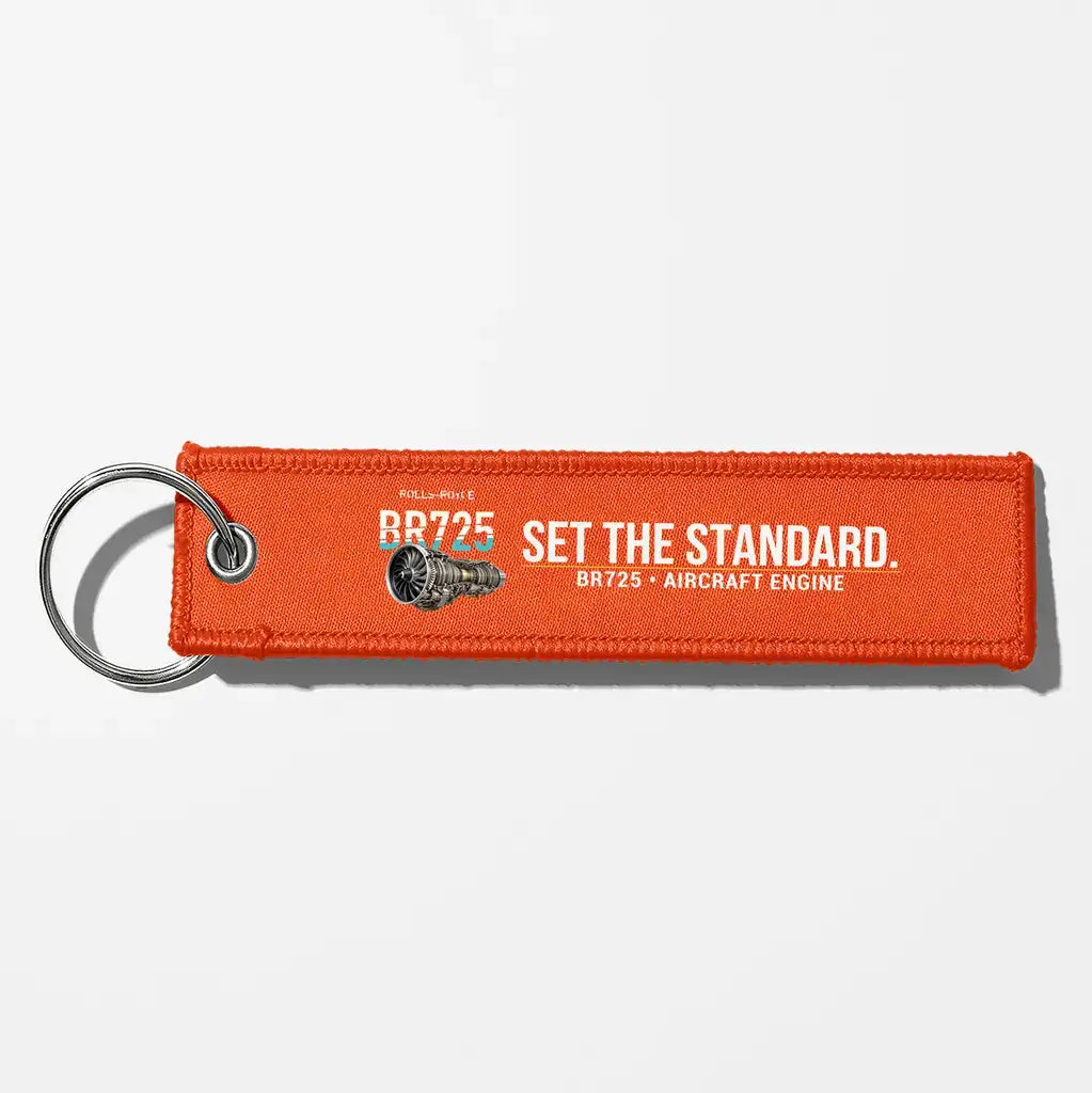 Rolls-Royce BR725 Engine Aviator Key Chains - Orange