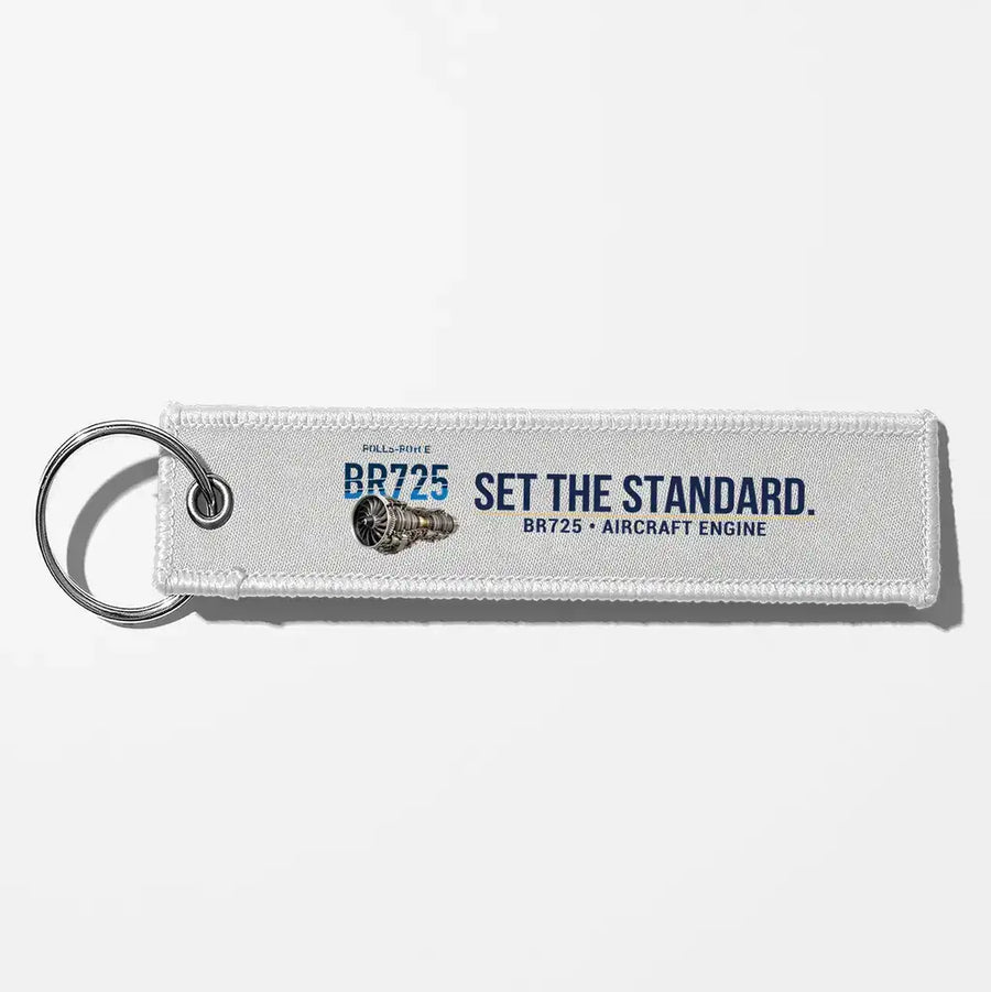 Rolls-Royce BR725 Engine Aviator Key Chains - White
