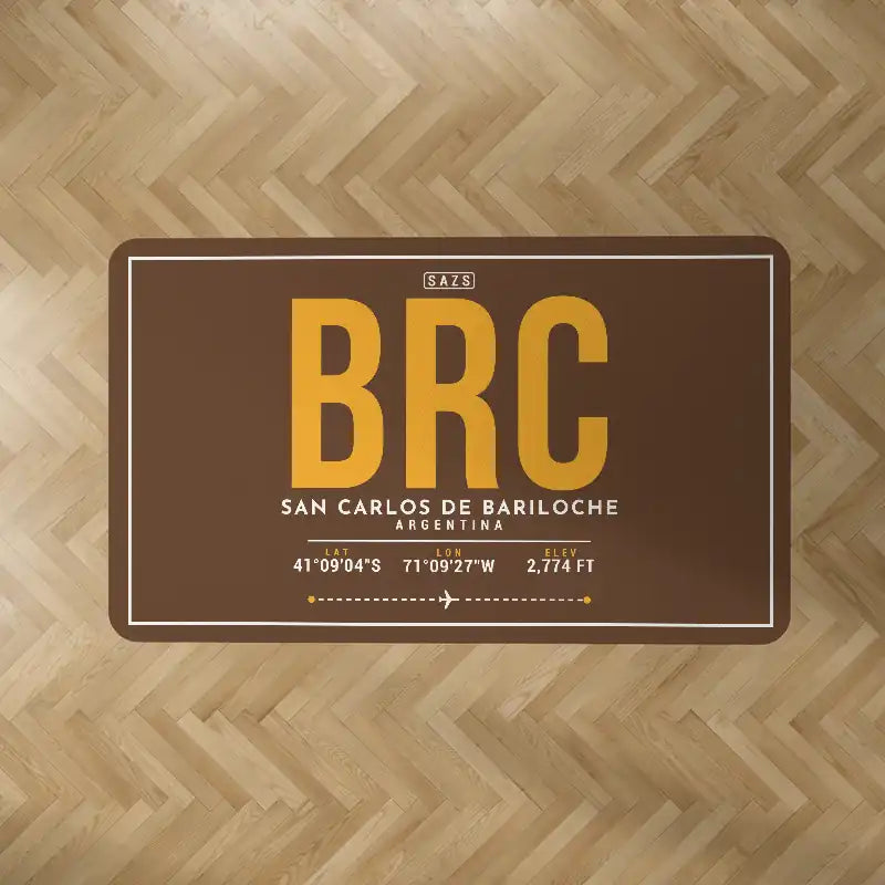 San Carlos de Bariloche Airport (BRC) Carpets - Carpet Rectangle - ID Tag - Brown V2