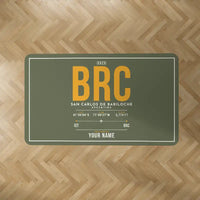 Thumbnail for San Carlos de Bariloche Airport (BRC) Carpets - Carpet Rectangle - ID Tag + Name - Green Army V2