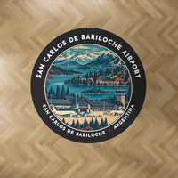 Thumbnail for San Carlos de Bariloche Airport (BRC) Carpets - Carpet Round - Badge - Black V2