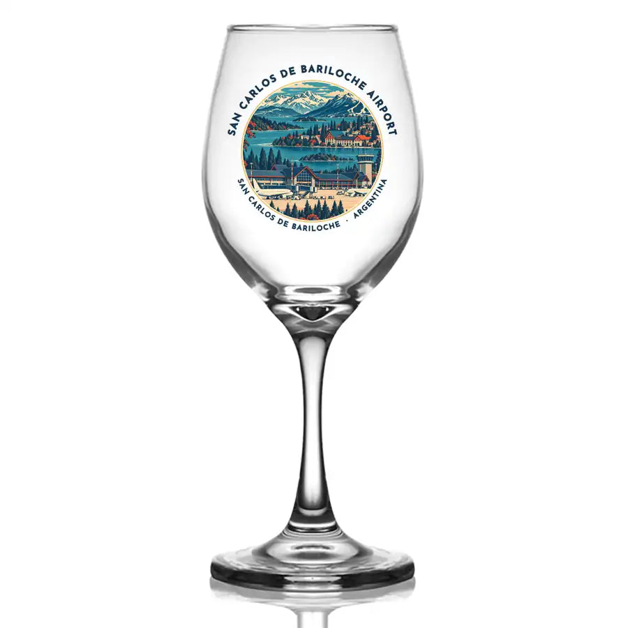 San Carlos de Bariloche Airport (BRC) Glasses - Badge - Wine Glass
