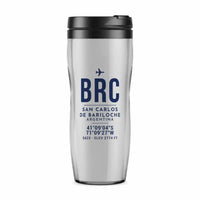 Thumbnail for San Carlos de Bariloche Airport (BRC) Travel Mugs - ID Tag - Plastic (No Holder) - Light Gray