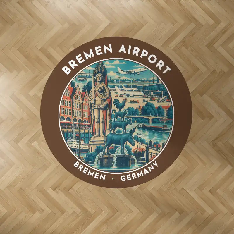 Bremen Airport (BRE) Carpets - Carpet Round - Badge - Brown V2