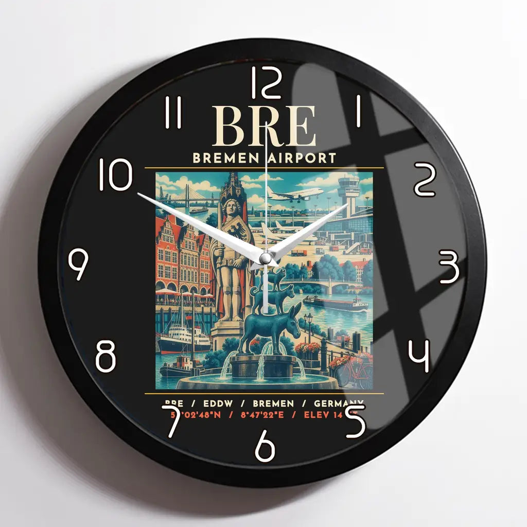 BRE - Poster - Wall Clock Framed - Black