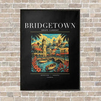 Thumbnail for BRIDGETOWN - Poster - Canvas Framed - Black