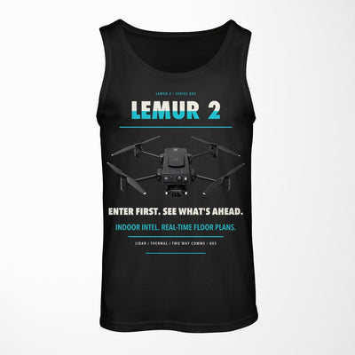 BRINC LEMUR 2 design on black tank top