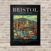 Thumbnail for BRISTOL - Poster - Canvas Framed - Black