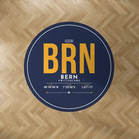Thumbnail for Bern Airport (BRN) Carpets - Carpet Round - ID Tag - Dark Blue V2