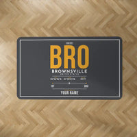 Thumbnail for Brownsville South Padre Island International Airport (BRO) Carpets - Carpet Rectangle - ID Tag + Name - Dark Gray V2
