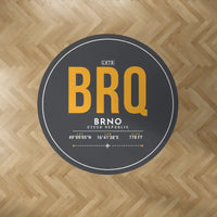 Thumbnail for Brno - Turany Airport (BRQ) Carpets - Carpet Round - ID Tag - Dark Gray V2