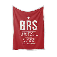 Thumbnail for Bristol Airport (BRS) Bedding Sets & Blankets - Blanket - ID Tag - Red