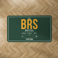 Thumbnail for Bristol Airport (BRS) Carpets - Carpet Rectangle - ID Tag + Name - Dark Green V2