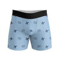 Thumbnail for Bristol Airport (BRS) Men Boxers - Pattern - Light Blue